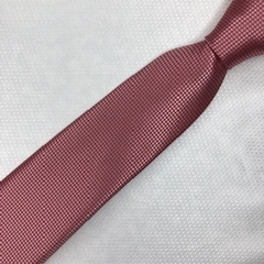 Gravata Semi- Slim Jacquard Lisa com Textura Quadriculado Rosa Metalizado na internet
