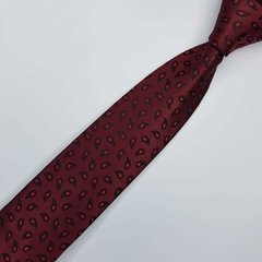 Gravata Semi-Slim Jacquard Bordô Arabesco - comprar online