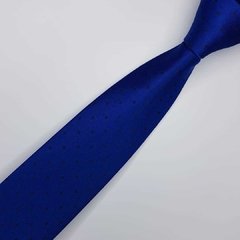 Gravata Semi-Slim Jacquard Azul Trabalhada - comprar online
