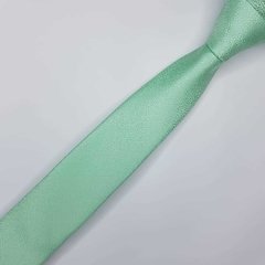 Gravata Slim Jacquard Verde Chá Trabalhada - comprar online
