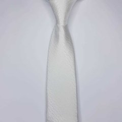 Gravata Clássica Jacquard Branca Trabalhada na internet