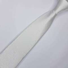 Gravata Clássica Jacquard Branca Trabalhada - comprar online