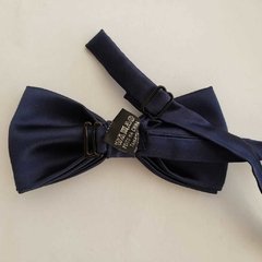 Gravata Borboleta Jacquard Lisa Azul Marinho - comprar online