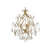 LUSTRE ROUMONT METAL COM CRISTAIS CHAMPAGNE DOURADO 3 BRAÇOS