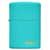 ENCENDEDOR ZIPPO MOD 49454ZL FLAT TURQUOISE LASER - tienda online