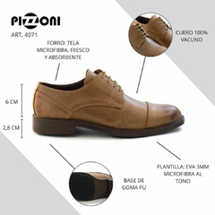 Zapato de Vestir Cuero Vacuno (4071) - Pizzoni Calzados