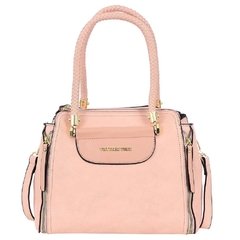 Bolsa Feminina em Couro PU Luxo De Ombro Elegance Estruturada com Detalhes em Dourado com Três Repartições e Zíper na internet