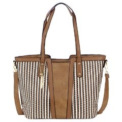 Bolsa Feminina em Satchel e Couro PU Luxo Em Tressê Colorido Com Pingente Alça Regulável - LUKAHE - Moda e Acessórios