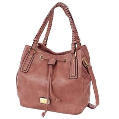 Bolsa Feminina de Couro PU Super Luxo com Detalhes em Alto Relevo Com Alça Em Tressê - loja online