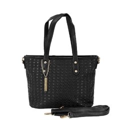 Bolsa Feminina Luxo Estilo Totem Texturizada Com Pingente Dourado, Perfeita para o Dia a Dia, Como Trabalho e Festas