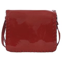 Bolsa Transversal Feminina Em Verniz Com Tressê Laterais - LUKAHE - Moda e Acessórios