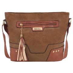 Bolsa Feminina de Ombro com Alça Regulável Versátil Com Spikes E Tassel Estilo Rústico - LUKAHE - Moda e Acessórios