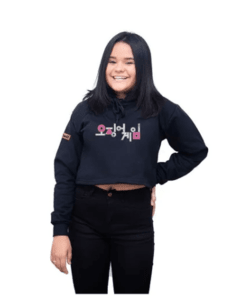 Blusa Moletom Cropped Manga Longa Round 6 na internet