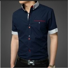 Camisa Masculina Europian Manga Curta - comprar online