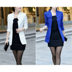 Blazer Feminino Longo Corte Fino - LUKAHE - Moda e Acessórios