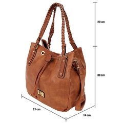 Bolsa Feminina em Couro PU Super Luxo com Texturas Em Alto Relevo e Com Tressê, Perfeita para Qualquer Ocasião - comprar online