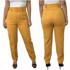 Calça Alfaiataria Feminina Social com Cinto Encapado - comprar online