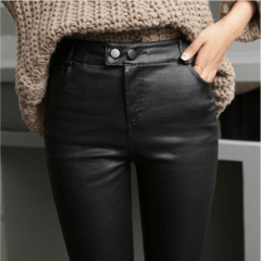 Calça Feminina de Couro PU - comprar online