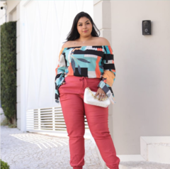 Calça Feminina Jogger Plus Size Bengaline - comprar online