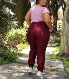 Calça Feminina Jogger Plus Size Bengaline na internet