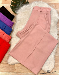 Calça Pantalona Plus Size Tecido Duna - LUKAHE - Moda e Acessórios