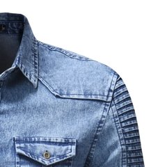 Camisa Jeans Masculina Slim na internet