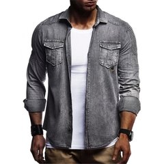 Camisa Jeans Masculina Slim - LUKAHE - Moda e Acessórios