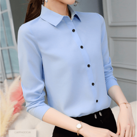 Camisa feminina hotsell azul bebe