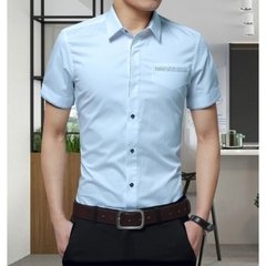 Camisa Social Masculina Manga Curta - comprar online