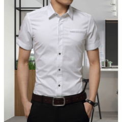 Camisa Social Masculina Manga Curta - LUKAHE - Moda e Acessórios