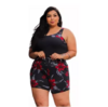 Conjunto Feminino Plus Size Floral Blusinha + Shorts