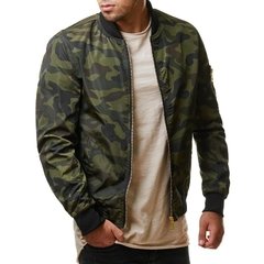 Jaqueta Bomber Masculina Com Camuflagem - LUKAHE - Moda e Acessórios