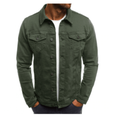 Jaqueta Denin Militar Masculina