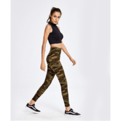 Calça Legging Camuflada de Cintura Alta - LUKAHE - Moda e Acessórios