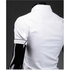 Camisa Masculina Slim Manga Curta - comprar online