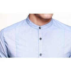 Camisa Masculina Com Colarinho Chinês - LUKAHE - Moda e Acessórios