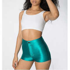 Shorts Feminino Disco Pants Metalizado