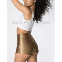 Shorts Feminino Disco Pants Metalizado - LUKAHE - Moda e Acessórios