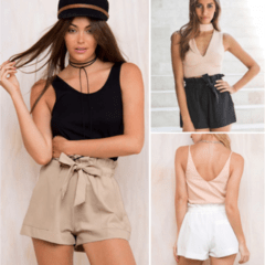 Shorts Feminino Clochard Belt na internet