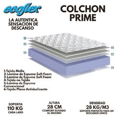 COLCHON PREMIUM 1.30 X 1.90 ALTURA 28CM DENSIDAD 28m3 en internet