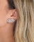 Ear Cuff Luxo Fileiras Cravejadas Ródio Branco - comprar online