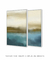 Composição com 2 Quadros Decorativos - Medidas 100X100 em Canvas (tela) com Moldura - Artes: Composição com 2 Quadros Decorativos - Gold & blue No. 01 + 02 na internet