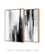 Composição com 2 Quadros Decorativos - Black & White Strokes 01 + 02 - comprar online