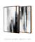 Composição com 2 Quadros Decorativos - Black & White Strokes 01 + 02 - Art Tonial - Quadros Decorativos