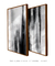 Composição com 2 Quadros Decorativos - Black & White Strokes 01 + 02 - comprar online