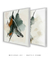 Composição com 2 Quadros Decorativos - Green Abstract 04 + Green Abstract 02 - Quadrado - loja online