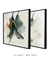 Composição com 2 Quadros Decorativos - Green Abstract 04 + Green Abstract 02 - Quadrado - Art Tonial - Quadros Decorativos