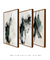Composição com 3 Quadros Decorativos - Green Abstract 02 + 01 + 03 - comprar online