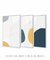 Composição com 3 Quadros Decorativos - Shapes & Shapes No. 04 + 03 + 02 na internet