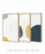 Composição com 3 Quadros Decorativos - Shapes & Shapes No. 04 + 03 + 02 - Art Tonial - Quadros Decorativos